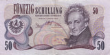 1970 50 SCHILLING BANKNOTE AUSTRIA REF 1110 - World Banknotes - Cambridgeshire Coins
