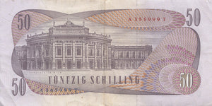 1970 50 SCHILLING BANKNOTE AUSTRIA REF 1110 - World Banknotes - Cambridgeshire Coins