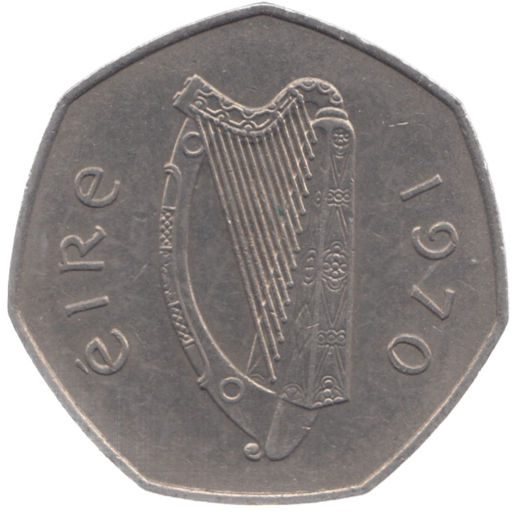 1970 50P IRELAND - WORLD COINS - Cambridgeshire Coins