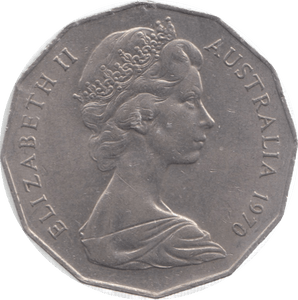 1970 AUSTRALIA 50 CENTS - WORLD COINS - Cambridgeshire Coins