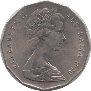 1970 AUSTRALIA 50 CENTS - WORLD COINS - Cambridgeshire Coins