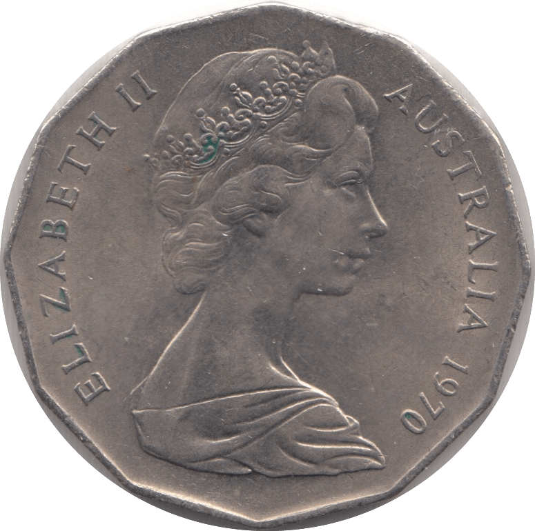 1970 AUSTRALIA 50 CENTS - WORLD COINS - Cambridgeshire Coins