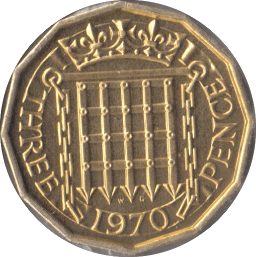 1970 BRASS THREEPENCE ( PROOF ) - Threepence - Cambridgeshire Coins