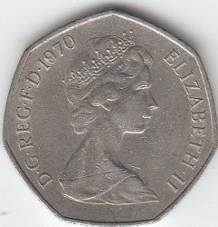 1970 CIRCULATED 50P BRITANNIA - 50P CIRCULATED - Cambridgeshire Coins