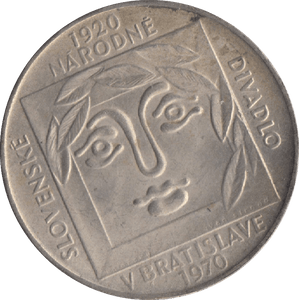 1970 CZECHOSLOVAKIA 50TH ANNIVERSARY SLOVAK - WORLD COINS - Cambridgeshire Coins