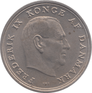 1970 DENMARK ONE KRONE - WORLD COINS - Cambridgeshire Coins