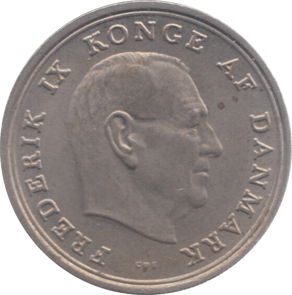 1970 DENMARK ONE KRONE - WORLD COINS - Cambridgeshire Coins