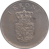 1970 DENMARK ONE KRONE - WORLD COINS - Cambridgeshire Coins