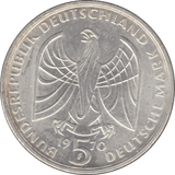 1970 GERMANY SILVER 5 MARKS ( UNC ) - SILVER WORLD COINS - Cambridgeshire Coins