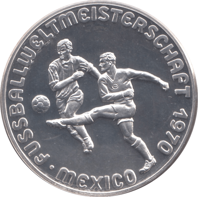 1970 GERMANY WORLD CUP FOOTBALL IN MEXICO MEDALLION - SILVER WORLD COINS - Cambridgeshire Coins