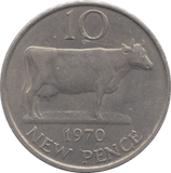 1970 GUERNSEY TEN PENNY - WORLD COINS - Cambridgeshire Coins