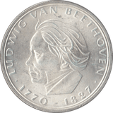 1970 LUDWIG VAN BEETHOVEN GERMANY SILVER 5 MARKS - SILVER WORLD COINS - Cambridgeshire Coins