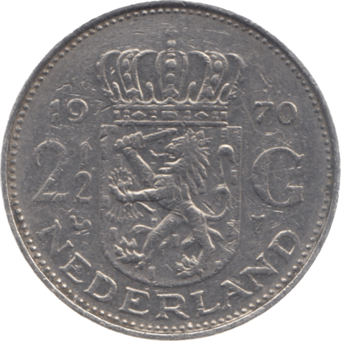 1970 NETHERLANDS 2 1/2 GULDEN - WORLD COINS - Cambridgeshire Coins