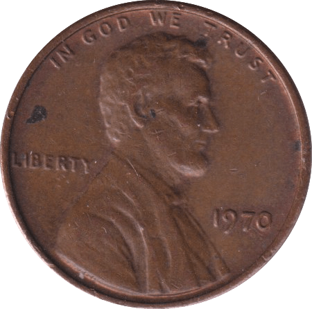 1970 ONE CENT USA - WORLD COINS - Cambridgeshire Coins