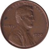 1970 ONE CENT USA - WORLD COINS - Cambridgeshire Coins