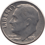1970 ONE DIME USA - SILVER WORLD COINS - Cambridgeshire Coins