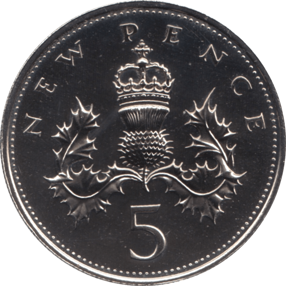 1970 PROOF FIVE PENCE 5P - 5p PROOF - Cambridgeshire Coins