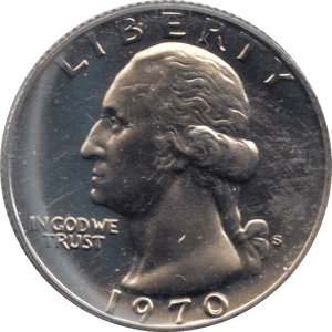 1970 QUARTER DOLLAR USA ( PROOF ) - WORLD COINS - Cambridgeshire Coins
