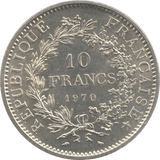 1970 SILVER 10 FRANCS FRANCE ( UNC ) - WORLD SILVER COINS - Cambridgeshire Coins