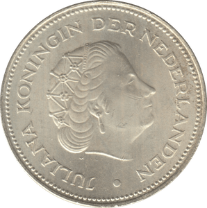1970 SILVER 10 GULDEN NETHERLANDS QUEEN JULIANA 10 - WORLD SILVER COINS - Cambridgeshire Coins