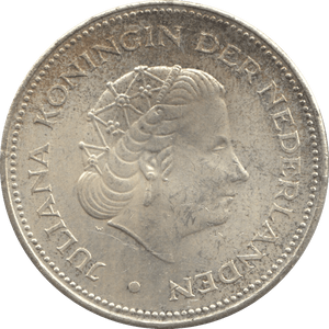 1970 SILVER 10 GULDEN NETHERLANDS QUEEN JULIANA 3 - WORLD SILVER COINS - Cambridgeshire Coins