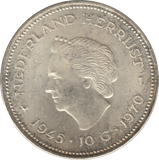 1970 SILVER 10 GULDEN NETHERLANDS QUEEN JULIANA 3 - WORLD SILVER COINS - Cambridgeshire Coins