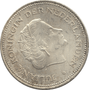 1970 SILVER 10 GULDEN NETHERLANDS QUEEN JULIANA 4 - WORLD SILVER COINS - Cambridgeshire Coins