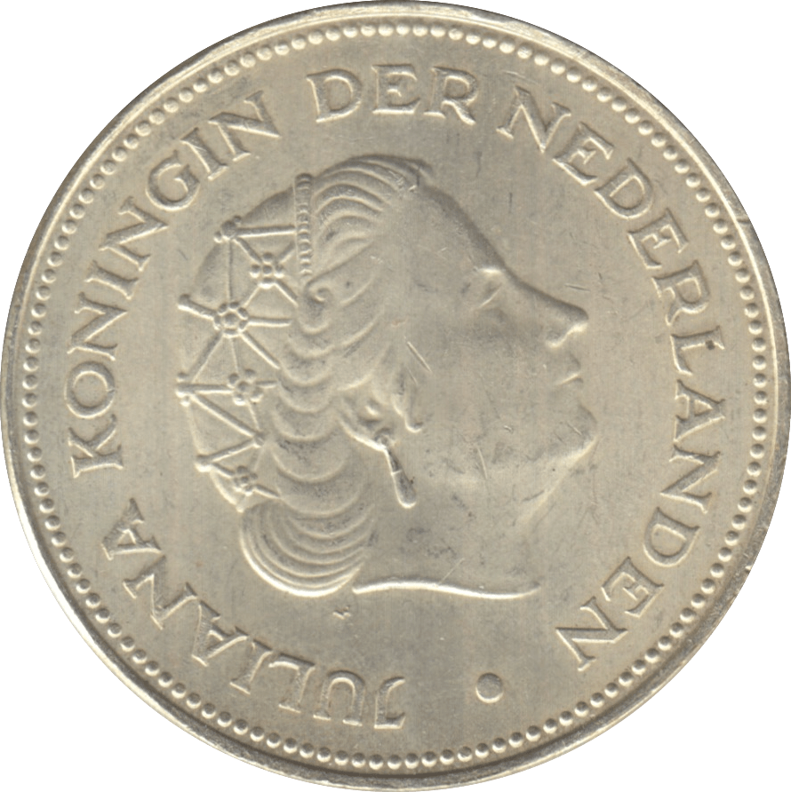 1970 SILVER 10 GULDEN NETHERLANDS QUEEN JULIANA 5 - WORLD SILVER COINS - Cambridgeshire Coins
