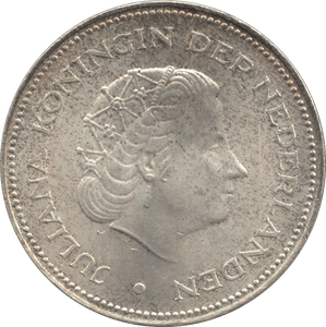 1970 SILVER 10 GULDEN NETHERLANDS QUEEN JULIANA 7 - WORLD SILVER COINS - Cambridgeshire Coins