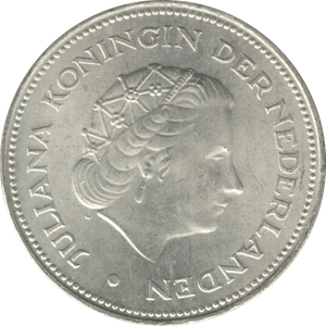 1970 SILVER 10 GULDEN NETHERLANDS QUEEN JULIANA 9 - WORLD SILVER COINS - Cambridgeshire Coins