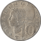 1970 SILVER 10 SCHILLING AUSTRIA - SILVER WORLD COINS - Cambridgeshire Coins