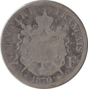 1970 SILVER 2 FRANCS FRANCE - SILVER WORLD COINS - Cambridgeshire Coins