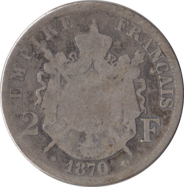 1970 SILVER 2 FRANCS FRANCE - SILVER WORLD COINS - Cambridgeshire Coins