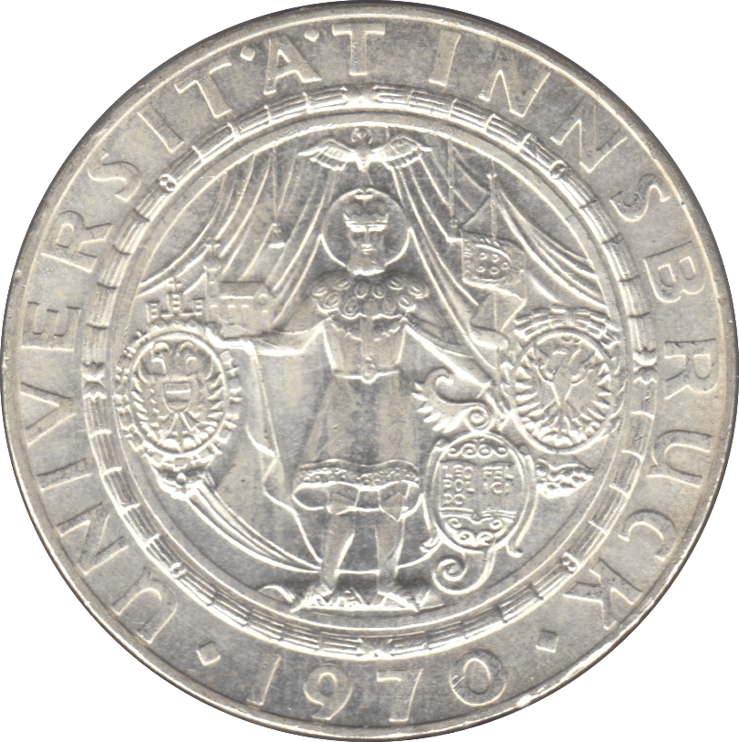 1970 SILVER 50 SCHILLING AUSTRIA - SILVER WORLD COINS - Cambridgeshire Coins