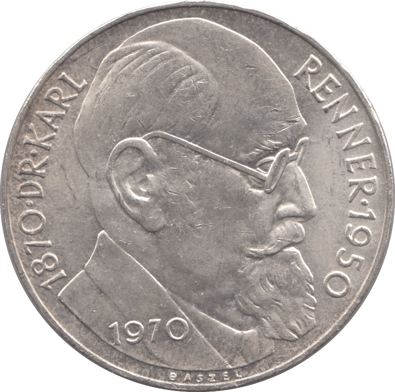 1970 SILVER 50 SCHILLING AUSTRIA - SILVER WORLD COINS - Cambridgeshire Coins