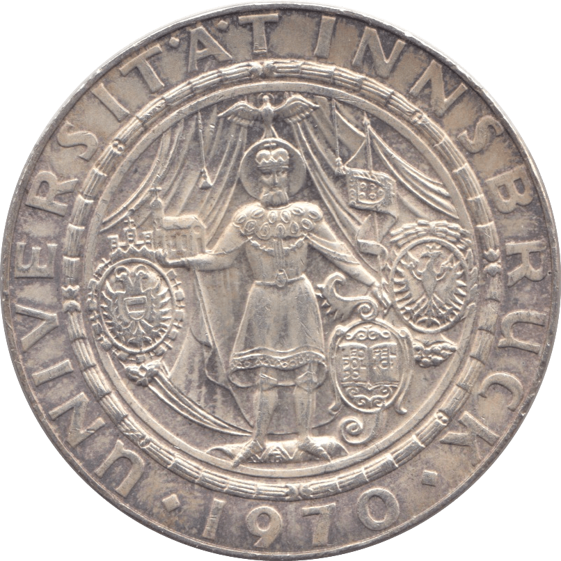 1970 SILVER 50 SCHILLING AUSTRIA - SILVER WORLD COINS - Cambridgeshire Coins