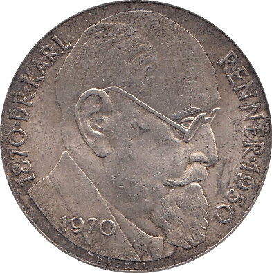 1970 SILVER AUSTRIAN 50 SCHILLING - SILVER WORLD COINS - Cambridgeshire Coins