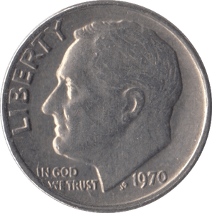 1970 USA ONE DIME - WORLD COINS - Cambridgeshire Coins