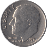 1970 USA ONE DIME - WORLD COINS - Cambridgeshire Coins