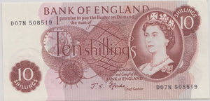 1970'S TEN SHILLINGS BANKNOTE FORDE ( UNC ) - 10 Shillings Banknotes - Cambridgeshire Coins
