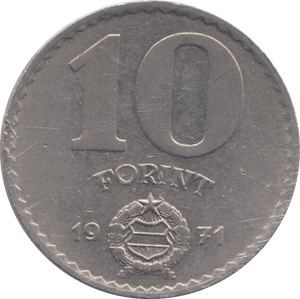 1971 10 FLORINT HUNGARY - WORLD COINS - Cambridgeshire Coins