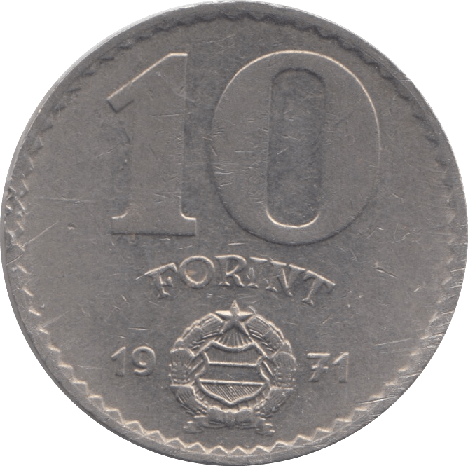 1971 10 FLORINT HUNGARY - WORLD COINS - Cambridgeshire Coins