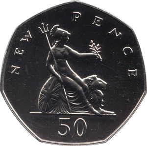 1971 FIFTY PENCE PROOF 50P COIN BRITANNIA - 50p Proof - Cambridgeshire Coins