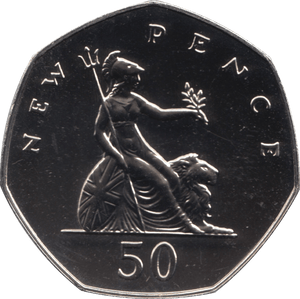 1971 FIFTY PENCE PROOF 50P COIN BRITANNIA - 50p Proof - Cambridgeshire Coins