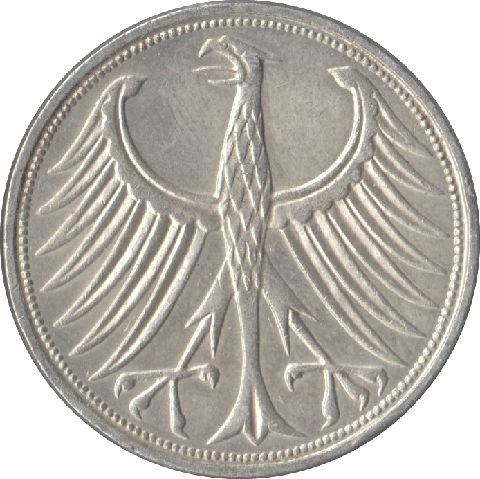 1971 GERMANY SILVER 5 MARKS - SILVER WORLD COINS - Cambridgeshire Coins