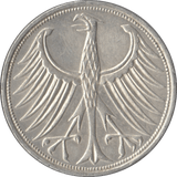 1971 GERMANY SILVER 5 MARKS - SILVER WORLD COINS - Cambridgeshire Coins