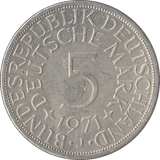 1971 GERMANY SILVER 5 MARKS - SILVER WORLD COINS - Cambridgeshire Coins