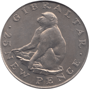 1971 GIBRALTAR 25 NEW PENCE - WORLD COINS - Cambridgeshire Coins