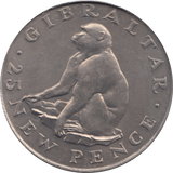 1971 GIBRALTAR 25 NEW PENCE - WORLD COINS - Cambridgeshire Coins