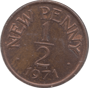 1971 GUERNSEY 1/2 PENNY - WORLD COINS - Cambridgeshire Coins